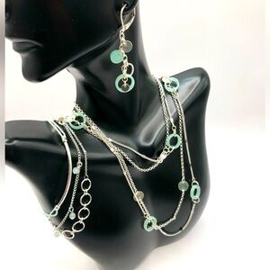 Lauren Conrad Silver-Tone & Mint Green Jewelry Set